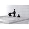 Kingston Brass KC7060PX Vintage 8" Widespread Bathroom Faucet, Matte Black KC7060PX - alternate 3